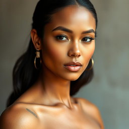 A portrait of a person with striking facial features, maintaining the original style and attributes without alteration