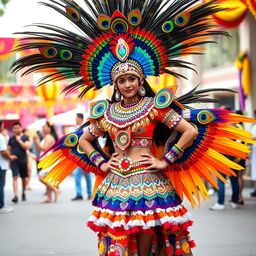 A vibrant and elaborate Ati-Atihan costume, inspired by the traditional Filipino festival