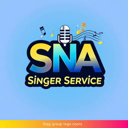 A group logo design for 'SNA Singer Service', featuring modern and stylish typography