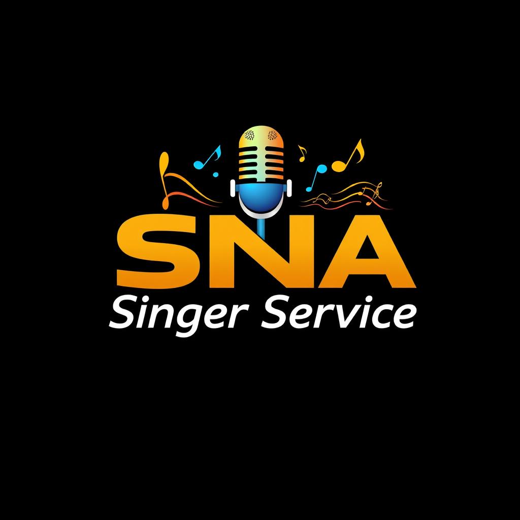 A group logo design for 'SNA Singer Service', featuring modern and stylish typography