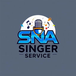 A group logo design for 'SNA Singer Service', featuring modern and stylish typography