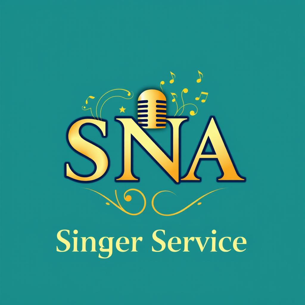 A creative group logo for 'SNA Singer Service', showcasing elegant and bold typography