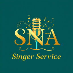 A creative group logo for 'SNA Singer Service', showcasing elegant and bold typography