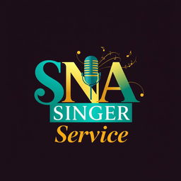 A creative group logo for 'SNA Singer Service', showcasing elegant and bold typography