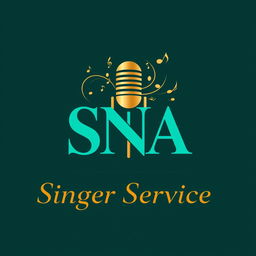 A creative group logo for 'SNA Singer Service', showcasing elegant and bold typography