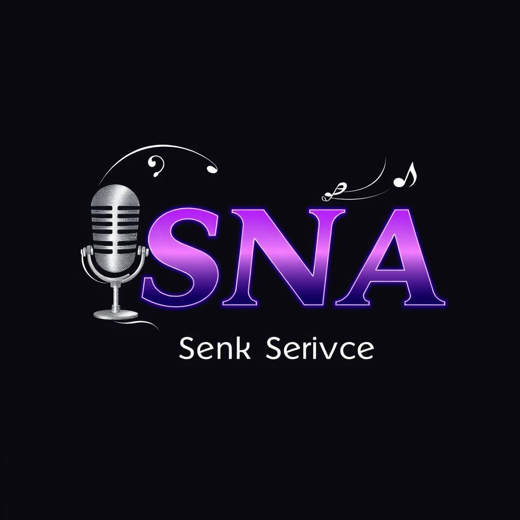 A visually striking logo for 'SNA Singer Service', featuring bold and contemporary typography