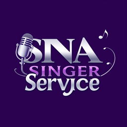 A visually striking logo for 'SNA Singer Service', featuring bold and contemporary typography