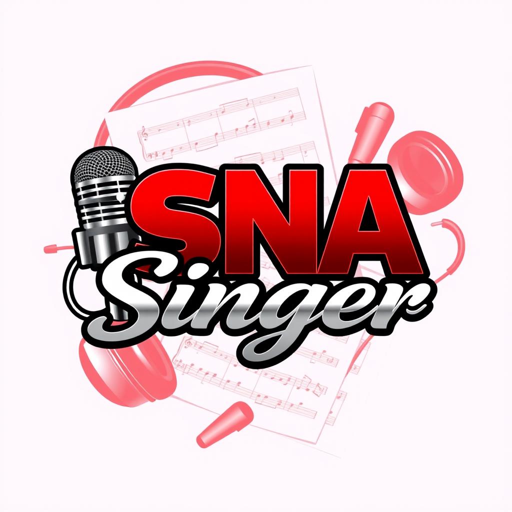 A logo design for 'SNA Singer', featuring bold and modern typography