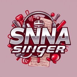 A logo design for 'SNA Singer', featuring bold and modern typography