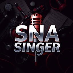 A logo design for 'SNA Singer', featuring bold and modern typography