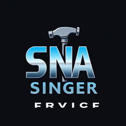 A unique logo for 'SNA Singer Service', featuring bold and modern typography