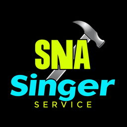 A unique logo for 'SNA Singer Service', featuring bold and modern typography