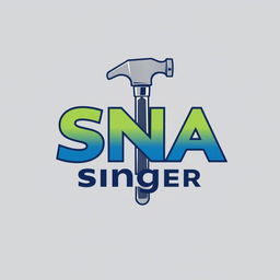 A visually engaging logo for 'SNA Singer Service', featuring bold and modern typography