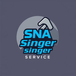 A visually engaging logo for 'SNA Singer Service', featuring bold and modern typography