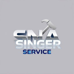 A visually engaging logo for 'SNA Singer Service', featuring bold and modern typography
