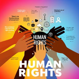 A visually striking poster representing the concept of human rights