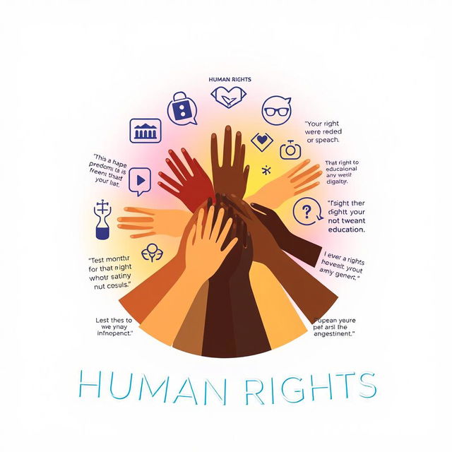 A visually striking poster representing the concept of human rights