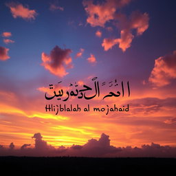 A breathtaking scene of a beautiful sky with vivid colors during sunset, showcasing hues of orange, purple and pink