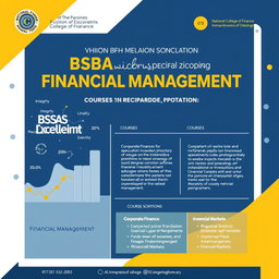A visually striking poster that encapsulates the vision and mission of the NCF (National College of Finance) concerning the BSBA (Bachelor of Science in Business Administration) program specialized in Financial Management