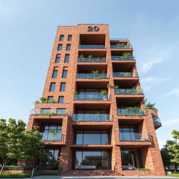 A stunning 20-story tower with a modern, deconstructivist design inspired by nature and the architecture of Choghaznabil
