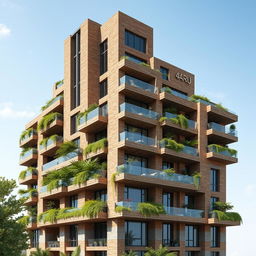 A stunning 20-story tower with a modern, deconstructivist design inspired by nature and the architecture of Choghaznabil