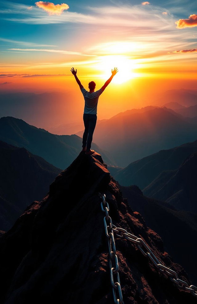 A powerful image symbolizing breaking free from fear, procrastination, and self-doubt