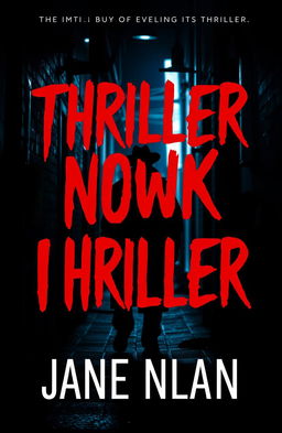 A suspenseful and captivating book cover design for a thriller novel