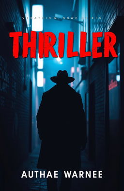 A suspenseful and captivating book cover design for a thriller novel