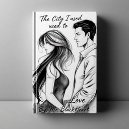 A captivating book cover design featuring a beautifully sketched woman and man, depicted in a soft, artistic manner