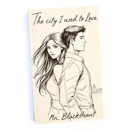 A captivating book cover design featuring a beautifully sketched woman and man, depicted in a soft, artistic manner
