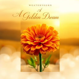 A stunning Wattpad book cover featuring the title "A Golden Dream" prominently displayed in elegant, cursive font