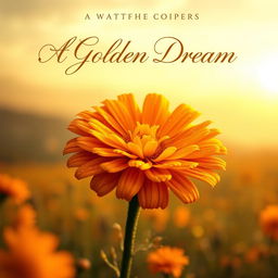 A stunning Wattpad book cover featuring the title "A Golden Dream" prominently displayed in elegant, cursive font