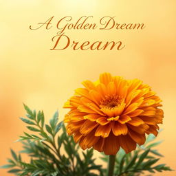 A stunning Wattpad book cover featuring the title "A Golden Dream" elegantly presented in a flowing cursive font, centered at the top