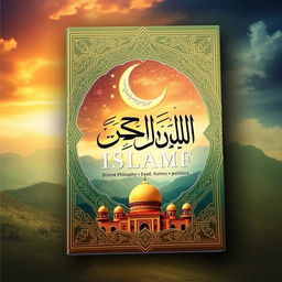 A captivating book cover design for a title 'Filsafat Islam'
