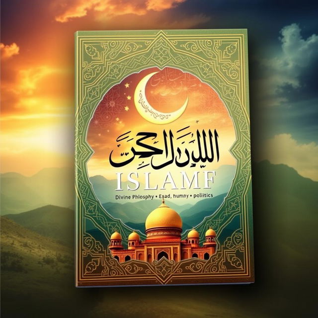 A captivating book cover design for a title 'Filsafat Islam'