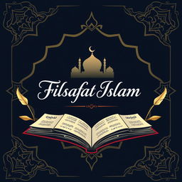 An elegant and thought-provoking book cover for 'Filsafat Islam'