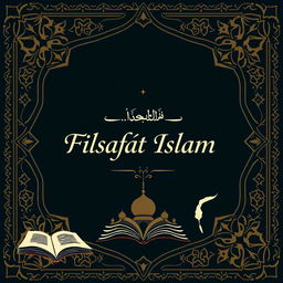 An elegant and thought-provoking book cover for 'Filsafat Islam'