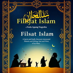 A captivating and scholarly book cover for 'Filsafat Islam' by Yuda Agung Nugraha