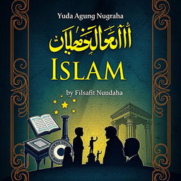 A captivating and scholarly book cover for 'Filsafat Islam' by Yuda Agung Nugraha
