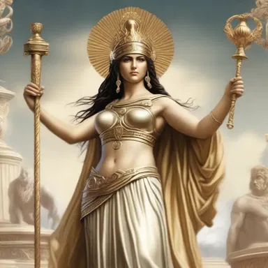 In Greek mythology, the goddess Athena was advertent and fully focused as she strategized with the other gods.