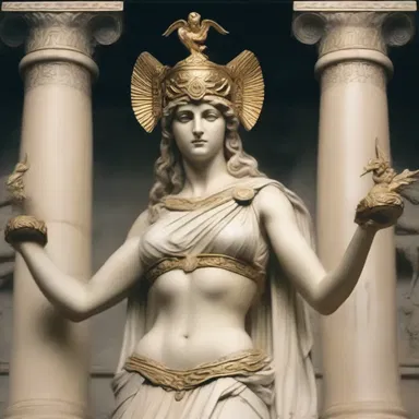In Greek mythology, the goddess Athena was advertent and fully focused as she strategized with the other gods.