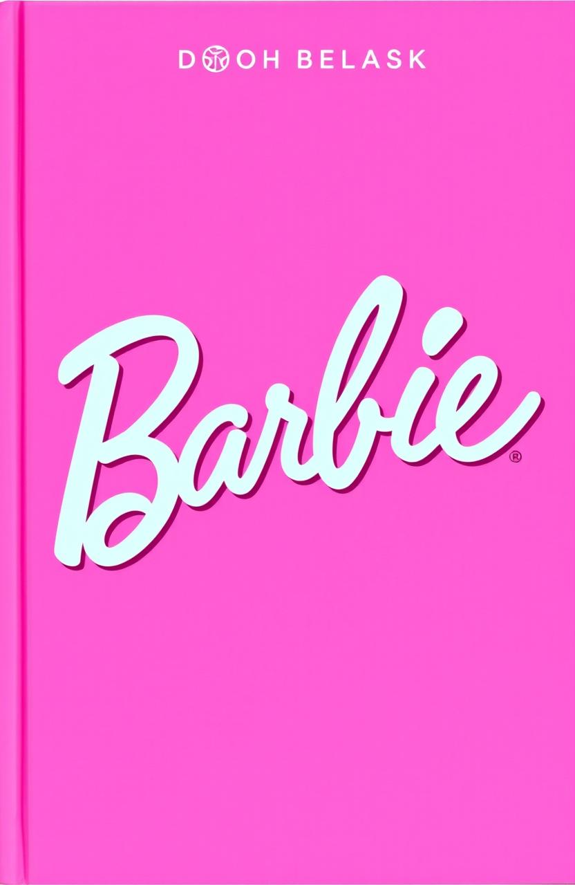 A vibrant pink book cover featuring the word 'Barbie' written prominently in bold, stylish typography