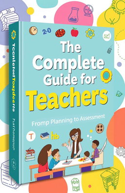 A book cover design for a title called 'The Complete Guide for Teachers: From Planning to Assessment'