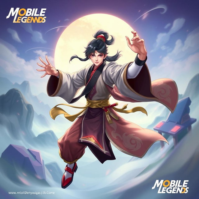A fan art illustration combining Ling from Mobile Legends: Bang Bang and Yorichi from Demon Slayer