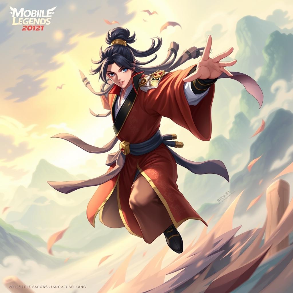 A fan art illustration combining Ling from Mobile Legends: Bang Bang and Yorichi from Demon Slayer