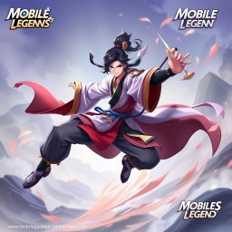 A fan art illustration combining Ling from Mobile Legends: Bang Bang and Yorichi from Demon Slayer
