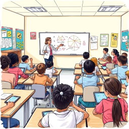 A detailed, hand-drawn illustration showcasing the Rees and Ecker method in education
