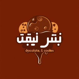 A logo design featuring an artistic representation of chocolate and cookies