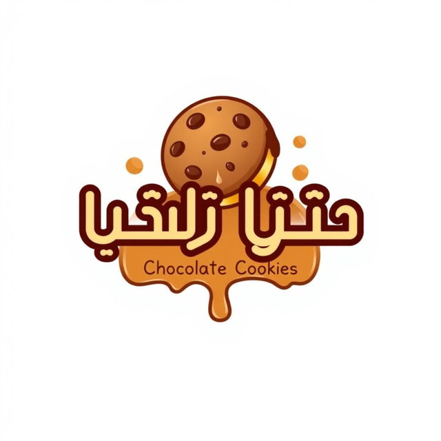 A logo design featuring an artistic representation of chocolate and cookies