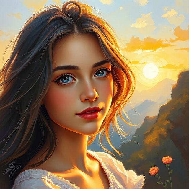 Create a beautiful painting inspired by the attached photo, capturing its essence and emotions in vibrant colors